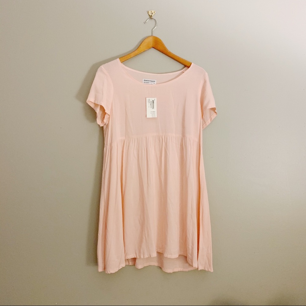 american apparel pink babydoll dress